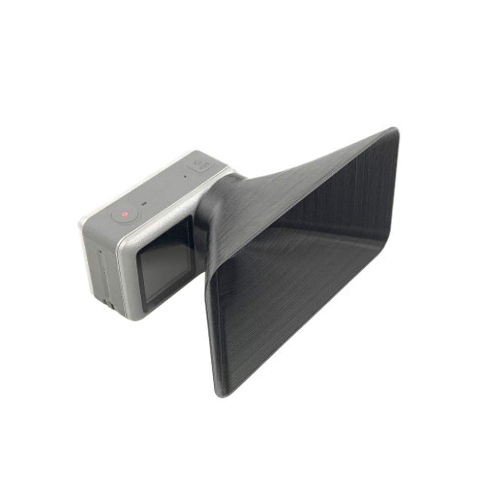 Compatible with DJI Action Camera 3D Printed Sunshade Sun Hood Lens Hood (Black, 11.3 x6.1x3.9cm)