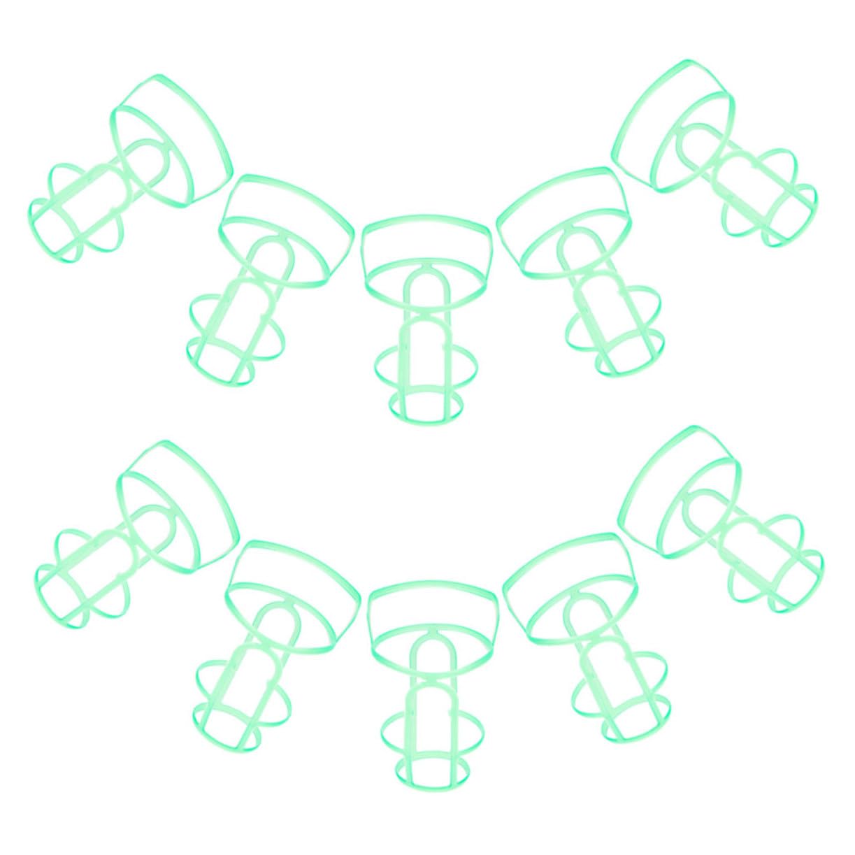 10pcs Infusion Bottle Hanging Net for Saline Bottle Holder -Grade Drip Cover Secure Net Design for Outpatient Use Light Green Plastic Caps