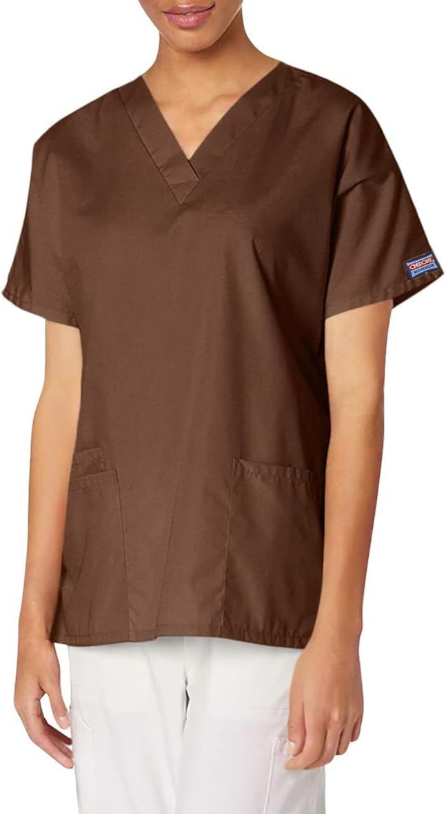 Scrubs for Women Workwear Originals V-Neck Top 4700 Small Chocolate