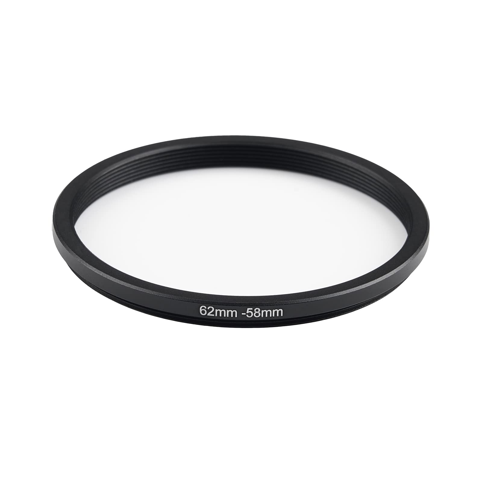 62mm to 58mm Step Down Ring Filter Adapter Metal Ring Step Down Rings Adapter Filter Compatible with All 58mm UV,CPL,ND,Lens Hood,Threaded Lens ect (62mm to 58mm)