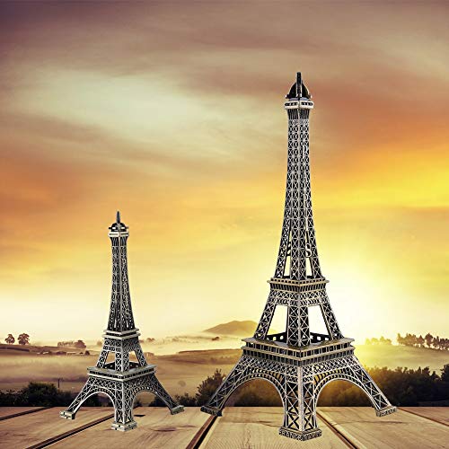 Nikou Eiffel Tower Architectural Model, Bronze Tone Paris Eiffel Tower Figurine Statue Vintage Alloy Model Decor (25cm) - Image 3