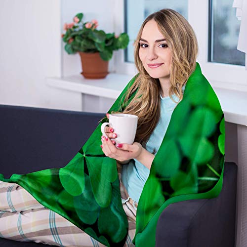 Couverture trèfle douce contre le froid : plaid chaud 150x100 pour lit et extérieur - 8