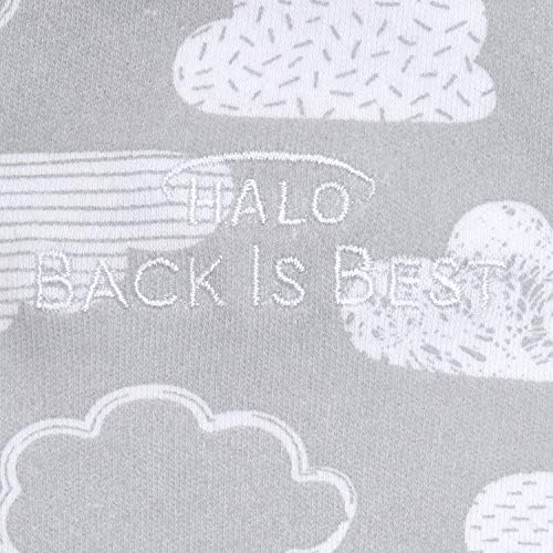 Image of HALO 100% Cotton Sleepsack Swaddle, 3-Way Adjustable Wearable Blanket, TOG 1.5, Clouds, Newborn, 0-3 Months
