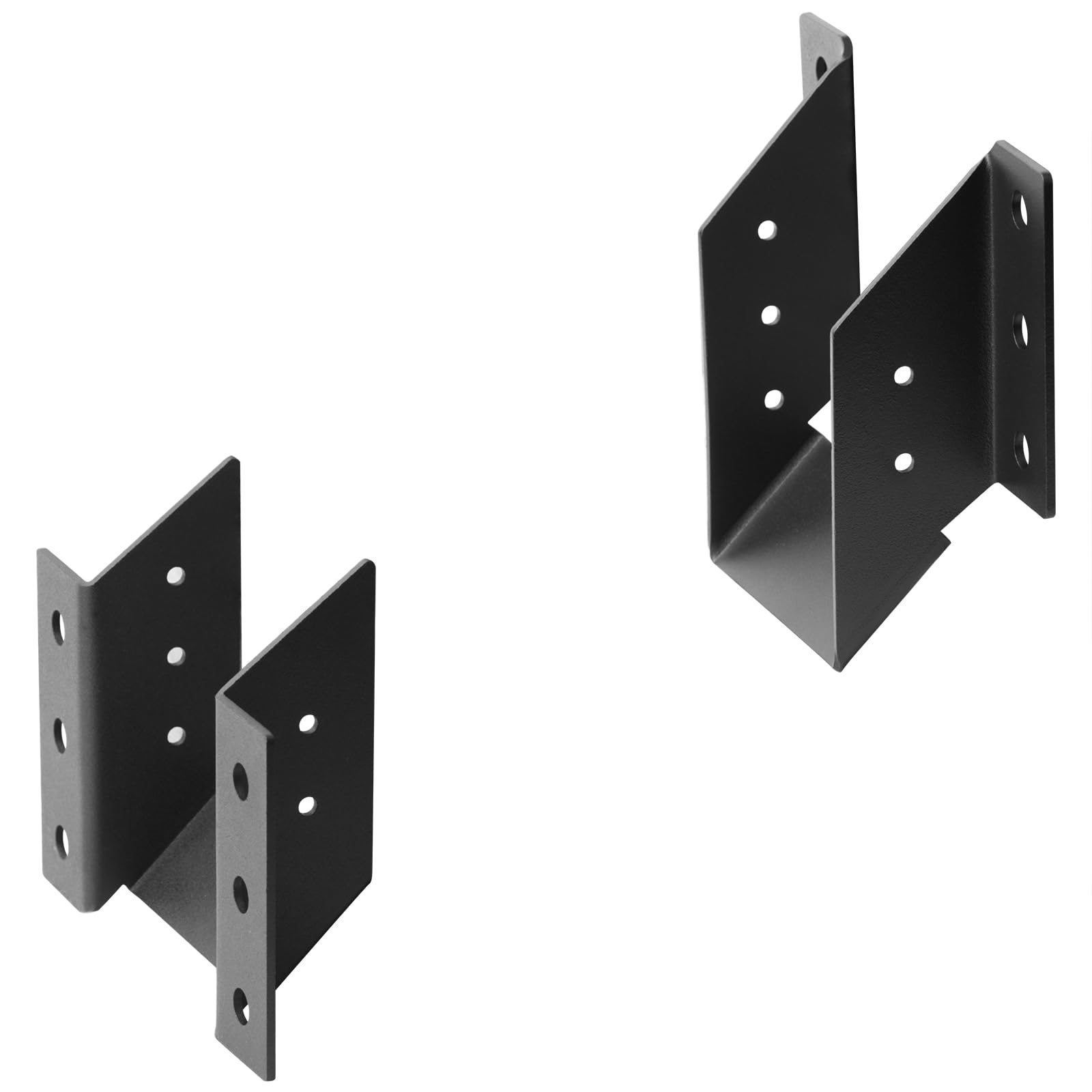 2 pares de ganchos en ángulo para postes de 4 x 6, 45° de pendiente hacia arriba y hacia abajo (paso de techo: 12/12), calibre 13