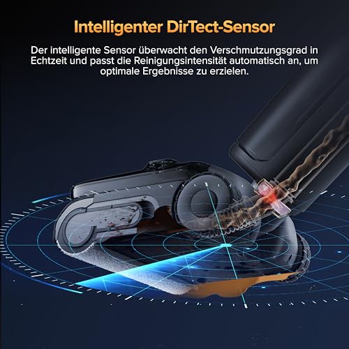 roborock F25 Ultra Nass Trockensauger mit Dampf, 180 °C Dampfmopp, 86 °C Heißwasser Saugwischer, 22kPa Staubsauger mit Wischfunktion, 90°C Selbstreinigung, 180° flache, KI-unterstütze Räder, Blaulicht