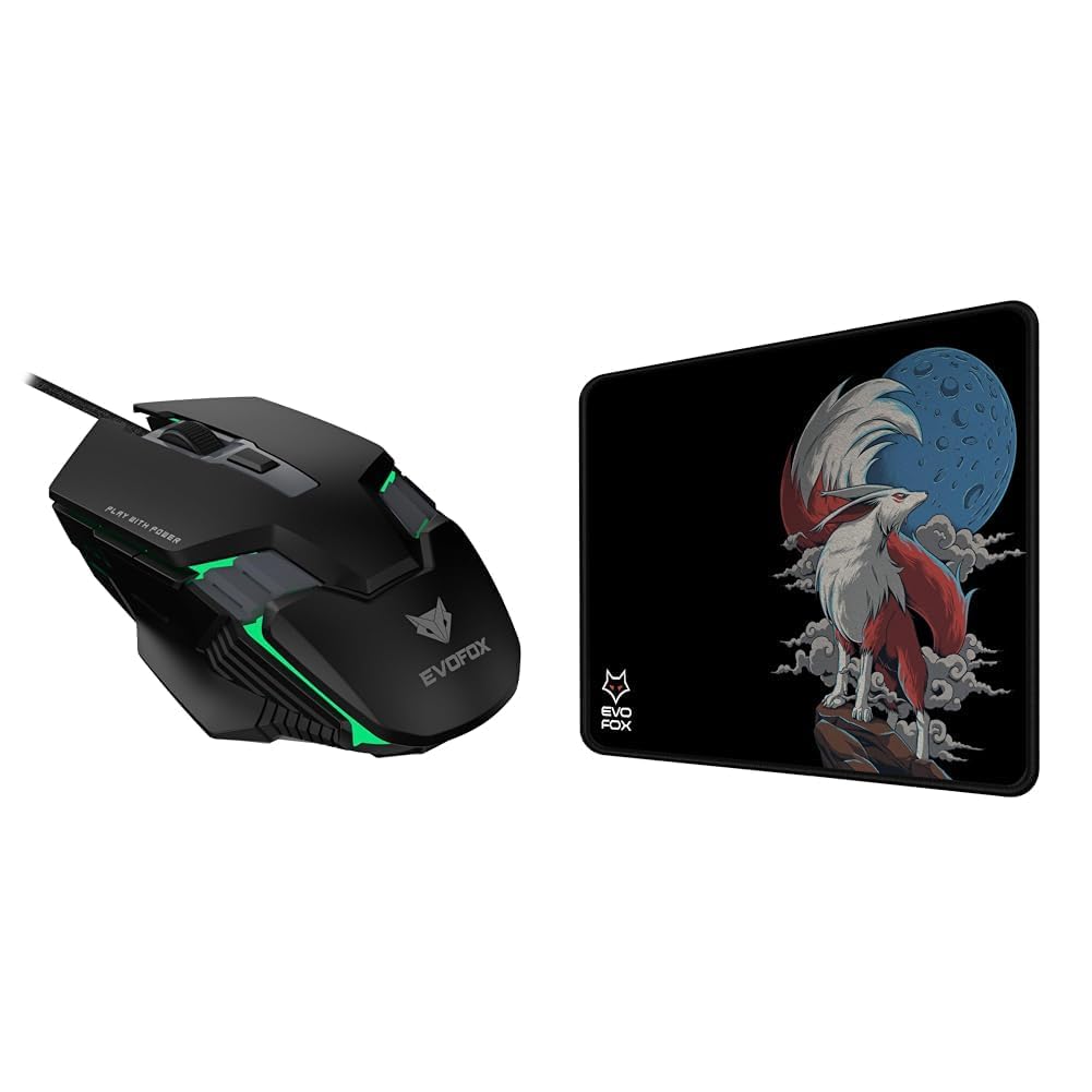 EvoFox Spectre USB Wired Gaming Mouse with Upto 3600 DPI Gaming Sensor + EvoFox Falcon X35 Gaming Mouse Pad with Micro-Textured Speed Surface and Non-Slip Rubber Base (Prime Mouse-Mousepad Combo)-image-37