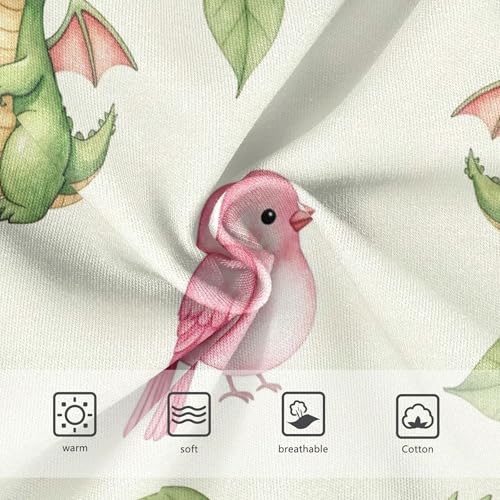 Cute Watercolor Dragons Birds Beige Panties Little Girl Girls Underwear Toddlers Cotton Stylish Underpants Briefs 2t3