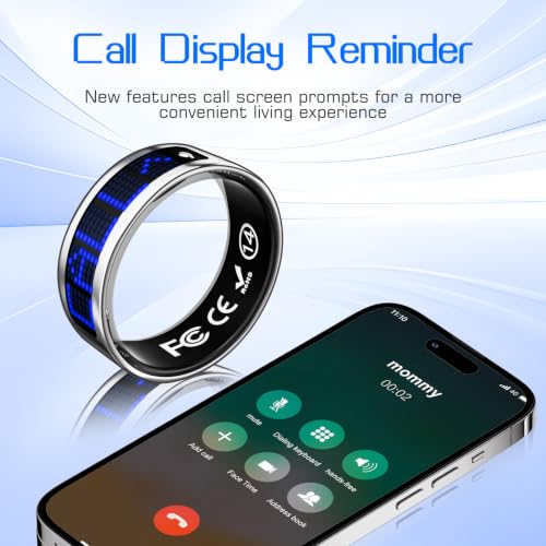 Image of Smart Ring Fitness & Health Tracker with Display Screen for Men Women