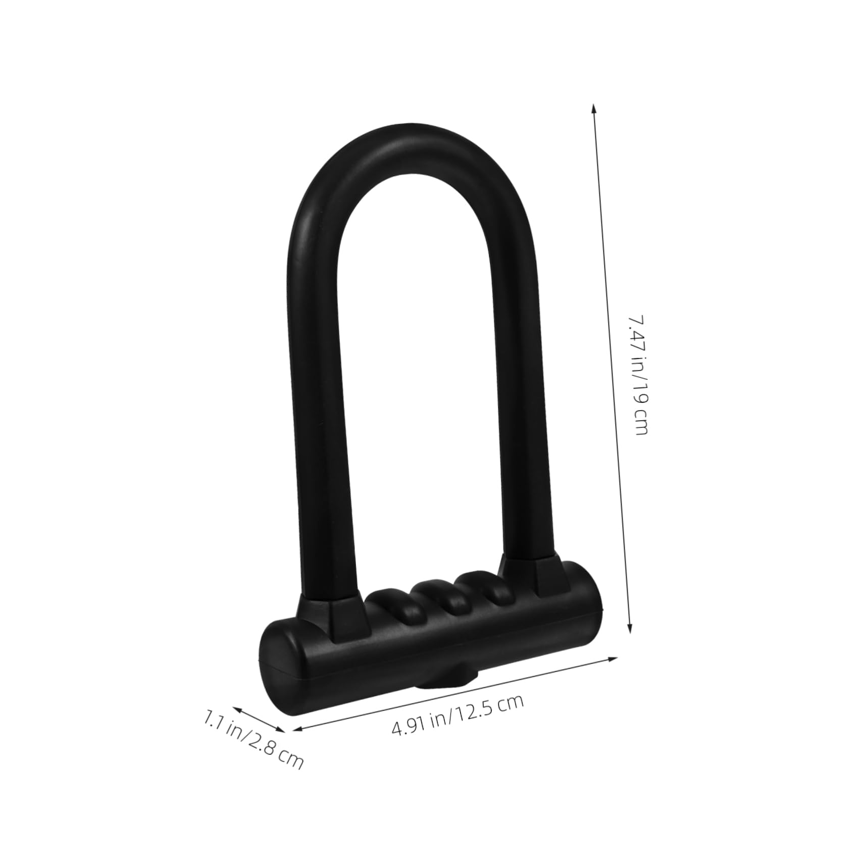 Lucchetto U per Bicicletta in Ferro e Silicone Nero, Antifurto | Bici Elettrica e Moto, Doppia Apertura Rinforzata, Taglio Resistente, Design Elegante e Compatto