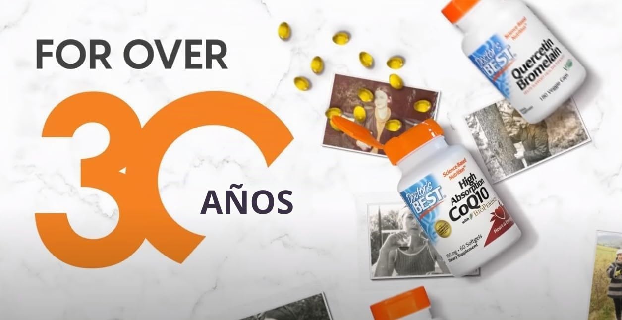 Doctor's Best - Colágeno Tipos 1 y 3 con Peptan y Vitamina C | Apoyo para la salud de la piel y las articulaciones - 1000 mg - 180 tabletas