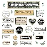 Vcekract 28 PCS Affirmation Station Bulletin Board Set, Growth Mindset Posters Classroom Bulletin Board Positive Decor, Inspirational Bulletin Board for School Classroom Decoration Supply