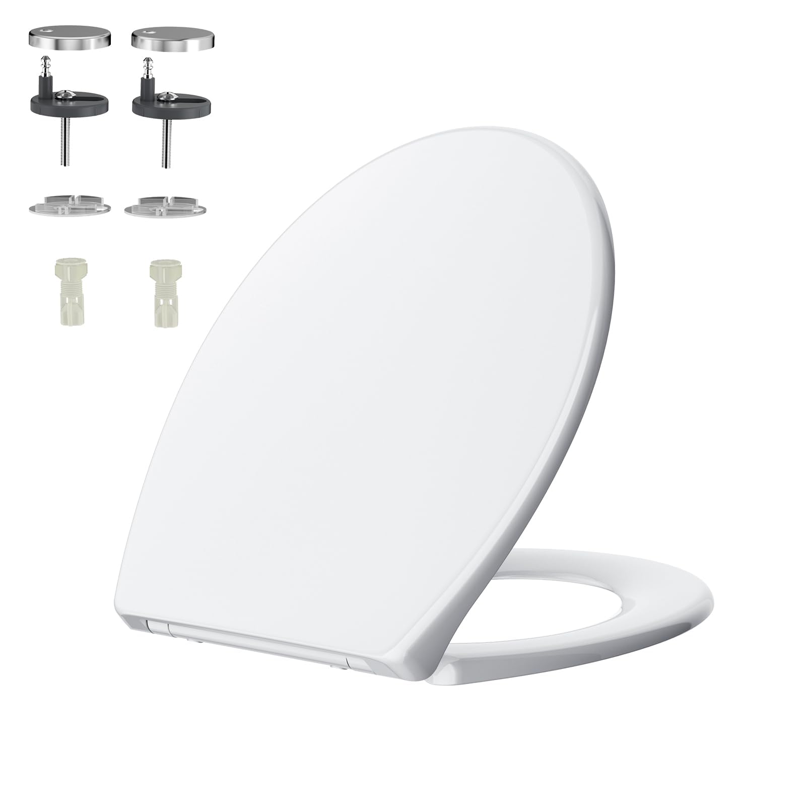 Rainsworth Nano Glaze deska klozetowa w kształcie O,Urea, wolnoopadająca, ergonomicznie zaprojektowana, antybakteryjna, uniwersalna deska sedesowa