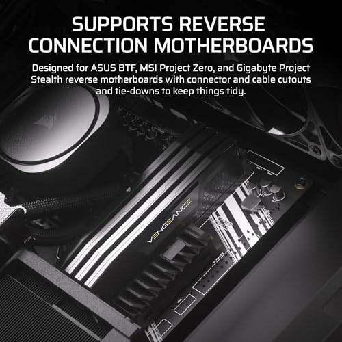 CORSAIR 4000D RS ARGB Frame Modular Mid-Tower ATX PC Case, High Airflow, 3X Pre-Installed RS Fans, InfiniRail™ Mounting System, ASUS BTF, MSI Zero, Gigabyte Stealth, Black - image 9