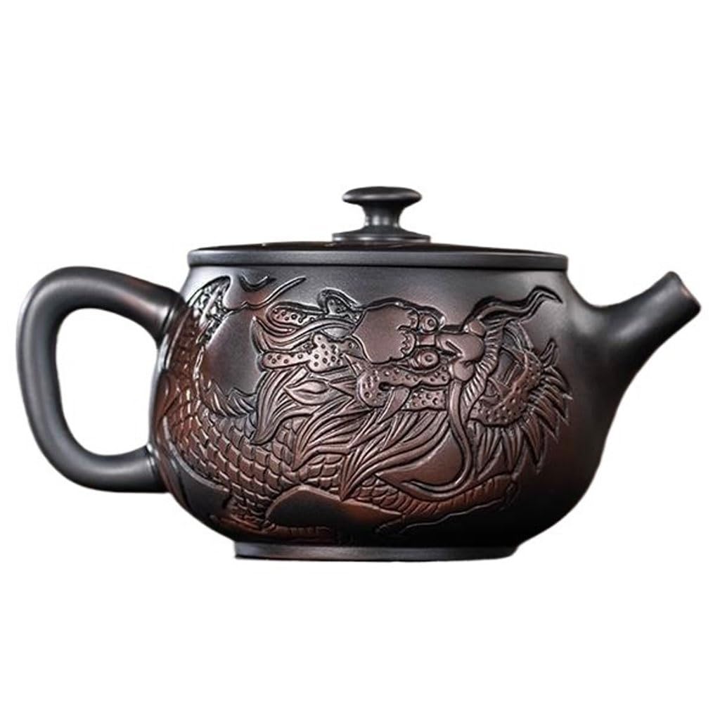 Czajniczek do herbaty popołudniowa herbata 250 ml ręcznie rzeźbiony domowy czajniczek Kung Fu zestaw do herbaty taca na herbatę dekoracja mały czajniczek