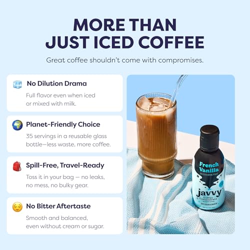 Javvy Cold Brew Coffee Concentrate Instant Coffee, Vanilla - image 7