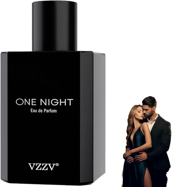 VZZV ONE NIGHT Men's Eau de Parfum 100ML(3.4 Oz) - Long Lasting Woody Scent for Night Club & Dating, Men's Pheromones Cologne Spray to Attract Women & Enhance Charisma