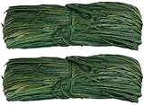 Novatool Raffia Bast I 2X 50g I Dunkelgrün I Naturbast I Bastelbast Bastel Stroh Naturbast Bast Band Geschenkband Bast Bastschnur