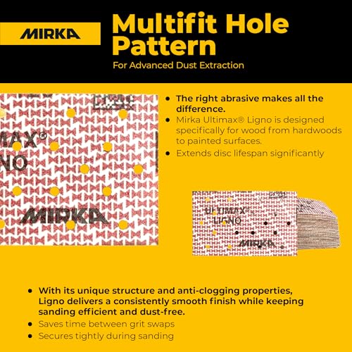 Image of Mirka Abrasive Sheets Ultimax Ligno 3x5 Hook and Loop P320 50 Pack