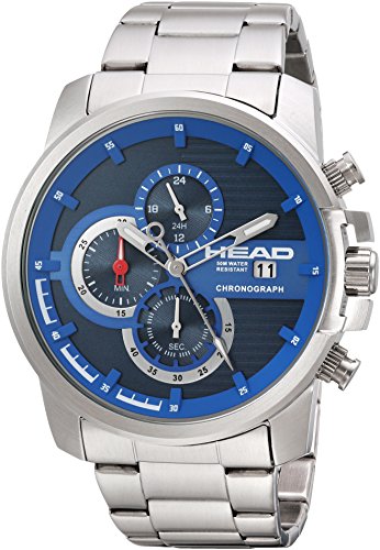 Preisvergleich Produktbild Head Herren Chronograph Quarz Uhr mit Edelstahl Armband HE-003-03