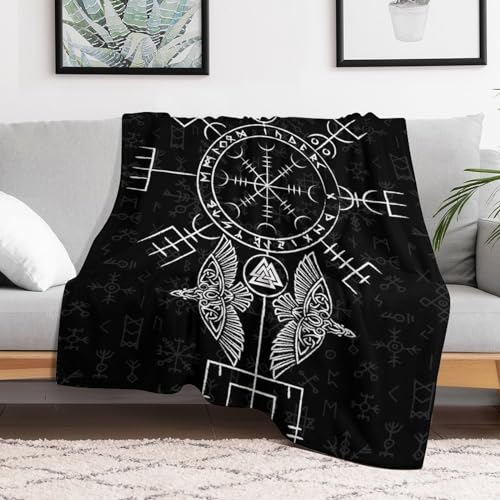Plaid jeté canapé flanelle Viking impression numérique 3D haute qualité