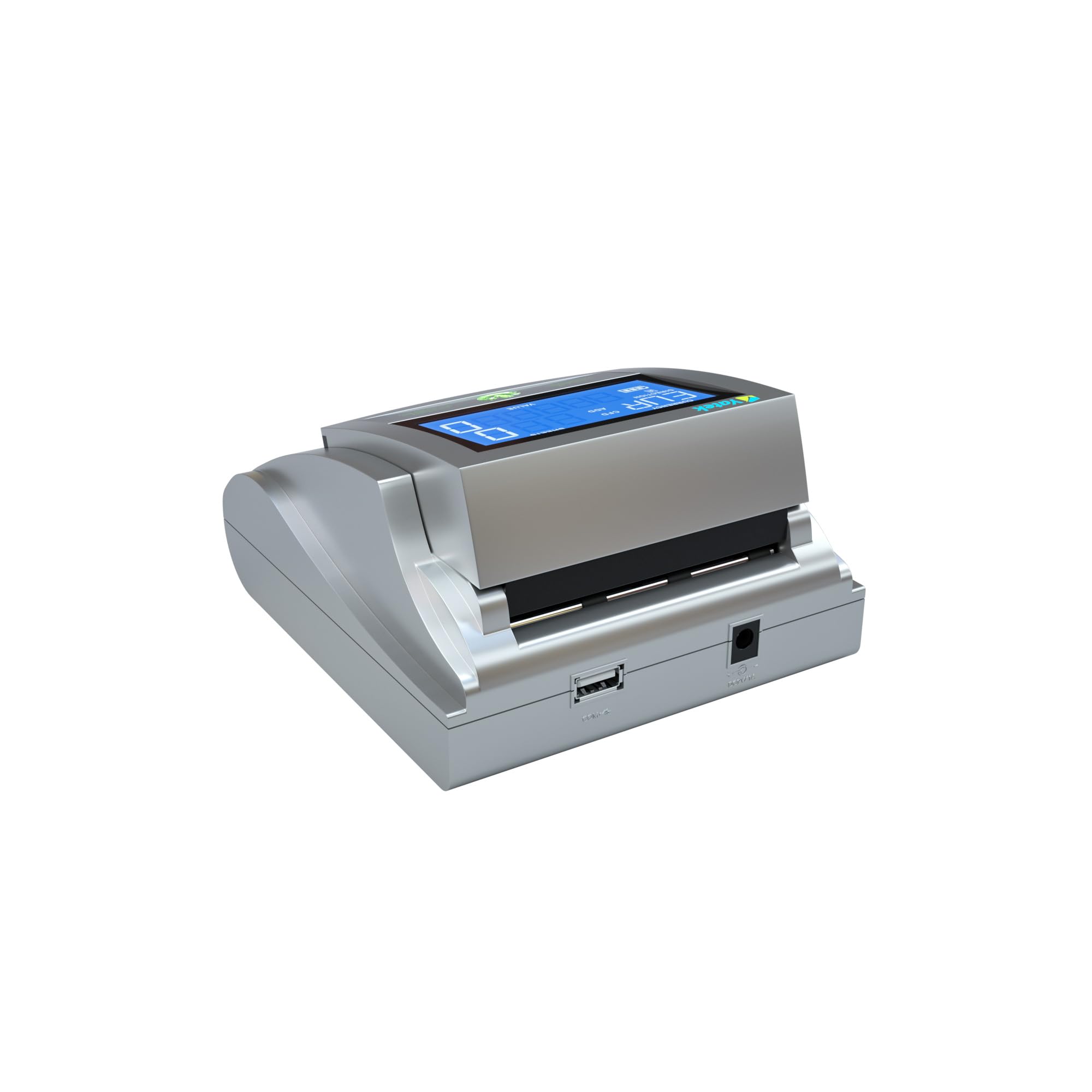 YATEK Rilevatore di banconote false EC580 con 6 metodi di rilevamento, con batteria inclusa e Pronto per le nuove banconote da 100 e 200 €