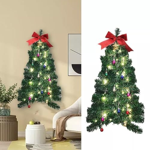 Weihnachtsbaum Wand 13 Deko Blumen Weihnachtsbaum zum Aufhängen an der Wand, realistisch,...