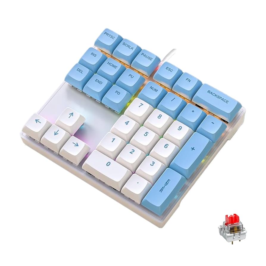 Amazon.com: LINKEET Mechanical Numpad Rainbow Backlit Smooth