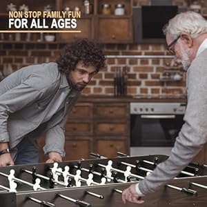 54" Foosball Table, Soccer Games Table Competition Sized Wooden Table Soccer w/ 2 Balls for Adult Kids Youth Home, Game Room, Office, Party (Dark Wood Grain) 54 Foosball Table Soccer Games Table Competition Sized Wooden Table Soccer w 2 Balls for Adult Kids Youth Home Game Room Office Party Dark Wood Grain