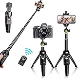 Selfie Stick Tripod Bluetooth, 40 Inch Extendable Flexible Selfie Stick Tripod with Detachable Wireless Remote, Compatible with iPhone Xs Max/XS/XR/iPhone X/iPhone 8 Plus/iPhone 7/iPhone 6 Plus/Galaxy