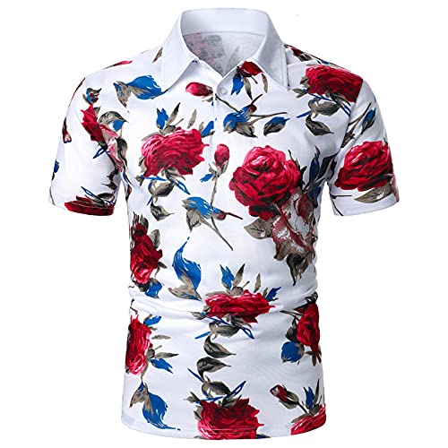 Burband Mens Golf Polo Shirts Cotton Pique Stitching Collar Office Henley Shirt Regular fit Quick Dry Paisley Tops 10-navy Large