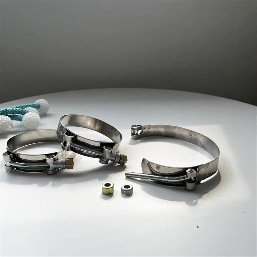 L'acciaio inossidabile 304 rafforza la fascetta stringitubo Turbo Super Charger Morsetto con bullone a T Tubo in silicone Morsetto con bullone a T Fascette per tubo carburante, 162,170