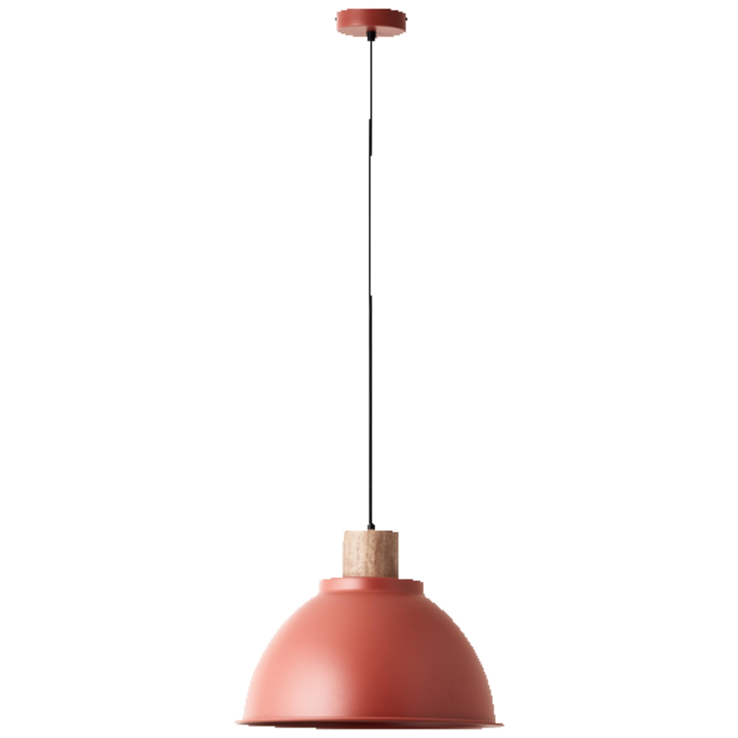 Lightbox Skandinavische Hängeleuchte Ø 38 cm - moderne Pendelleuchte mit kürzbarem Kabel - Lampe für Küche und Esszimmer - E27 Fassung & exkl. LED