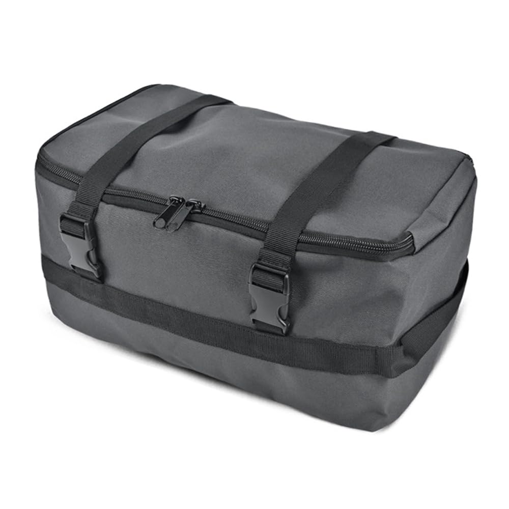 MiOYOOW Camping Storage Bag, Sport Kitchen Cookware Organizer with Double Zipper & Release Buckle for Fishing Hiking Traveling
