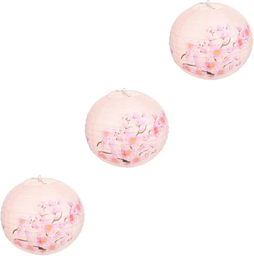 MERRYHAPY 3 linternas de papel japonesas para restaurante de sushi, linternas de papel redondas, linternas de papel plegables, faroles de papel