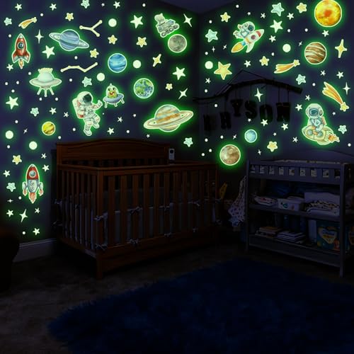 Stickers Glow in The Dark Espacio 155 piezas miniatura 7