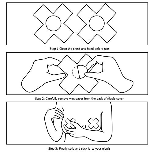 SATINIOR 6 Pairs Glitter Pasties Covers Valentine Disposable Shaped Stickers3