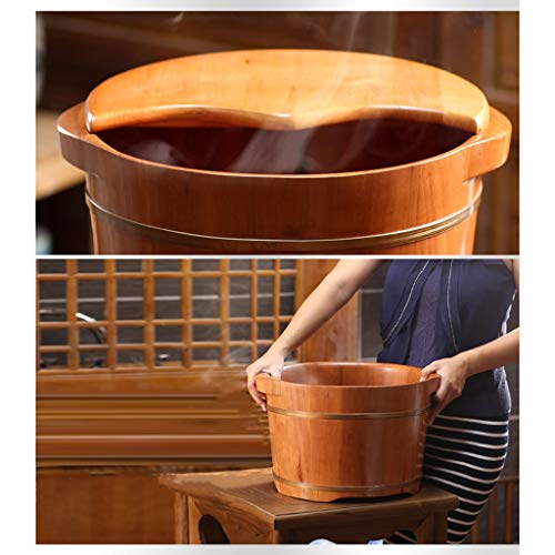 Bañera de madera para pedicure spa de pies miniatura 3