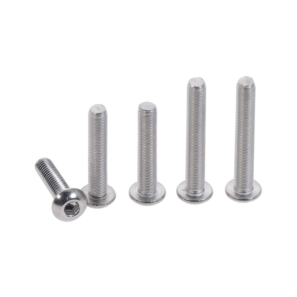 Set di viti autofilettanti, 50 viti a testa cilindrica con cava esagonale, in acciaio inossidabile, viti M3 M4, bulloni per rubinetto (M3,6 mm)