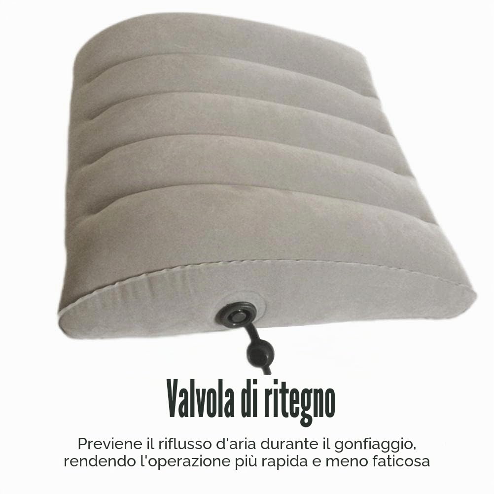 Lombare da Viaggio, Cuscino di Supporto Lombare Gonfiabile Cuscino per Schienale Portatile Cuscino Lombare Cuscino per Schienale Regolabile per Parte Bassa della Schiena