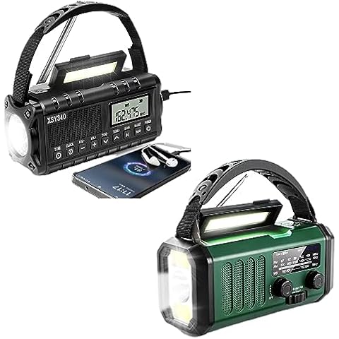 Aivica Emergency Hand Crank Radio with 10000mah Battery Cover
