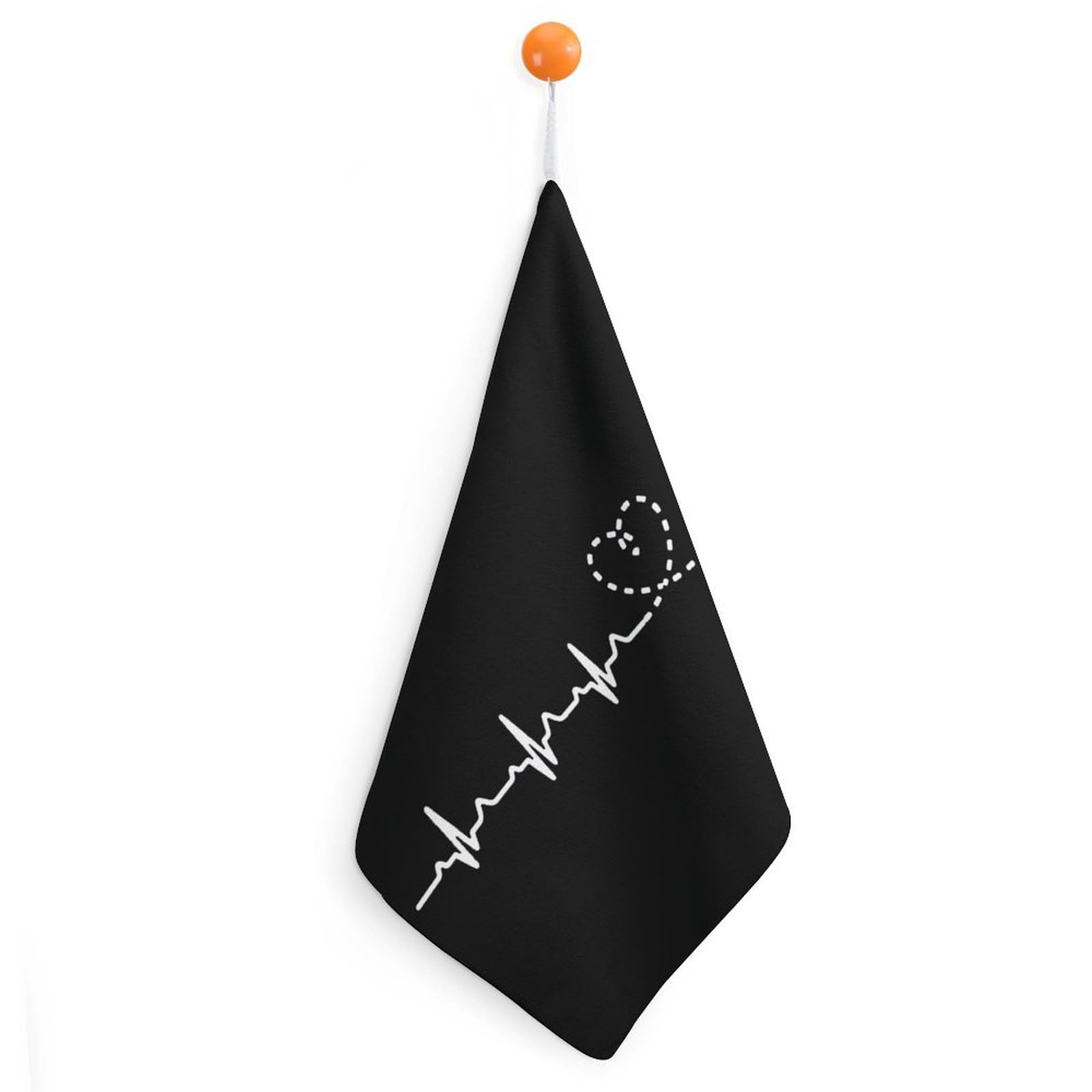 CGSBNGHA Airplane Pilot Heartbeat Hand Towel Hanging Face Towels Cleaning Cloths Handkerchief for Bathroom Kitchen