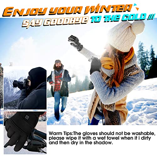 image for Rabbitroom Rechargeable Heated Gloves for Unisex,Electric Battery Powe