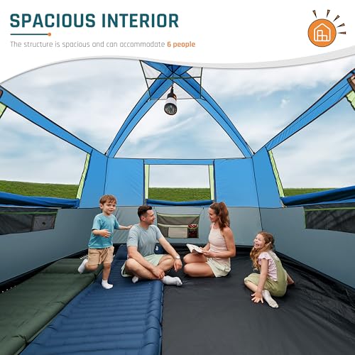 DMH OUTDOORS Camping Tent with Screen Porch HW-40296-DBLNV の商品画像 2