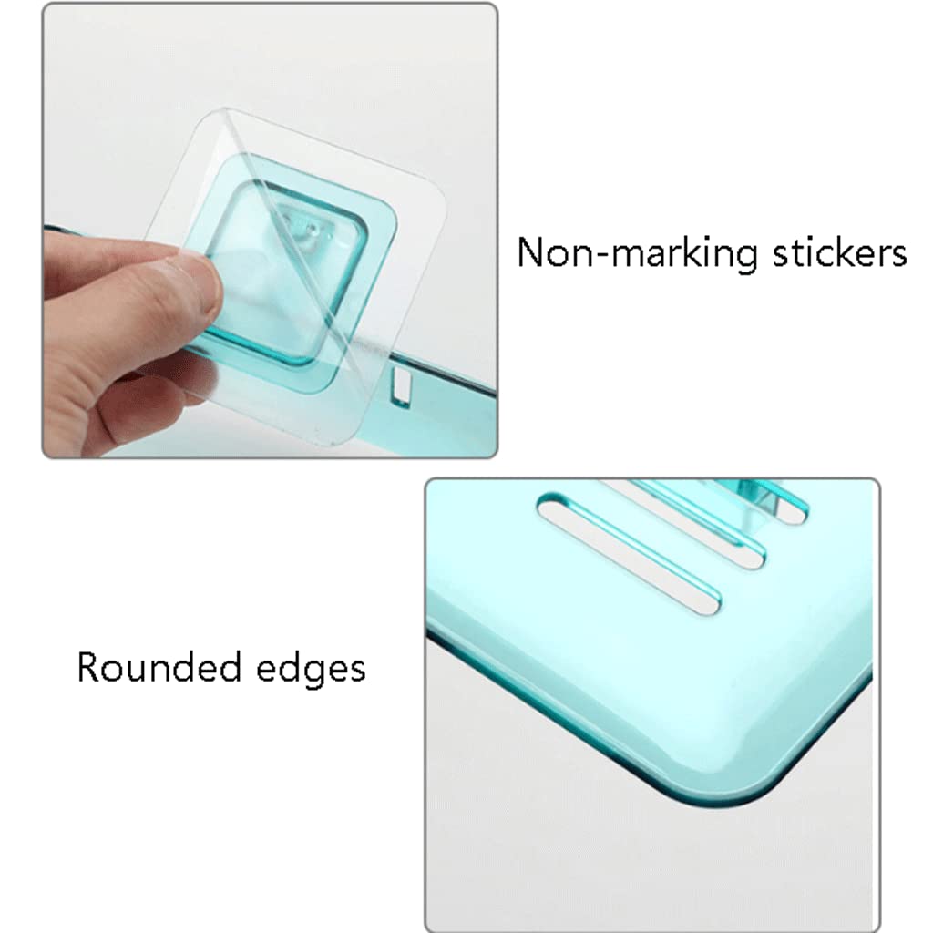Soporte para jabón, Jabonera, jabonera, de Pared con Drenaje automático, plástico Transparente diseño Barra Hueca(Type M)