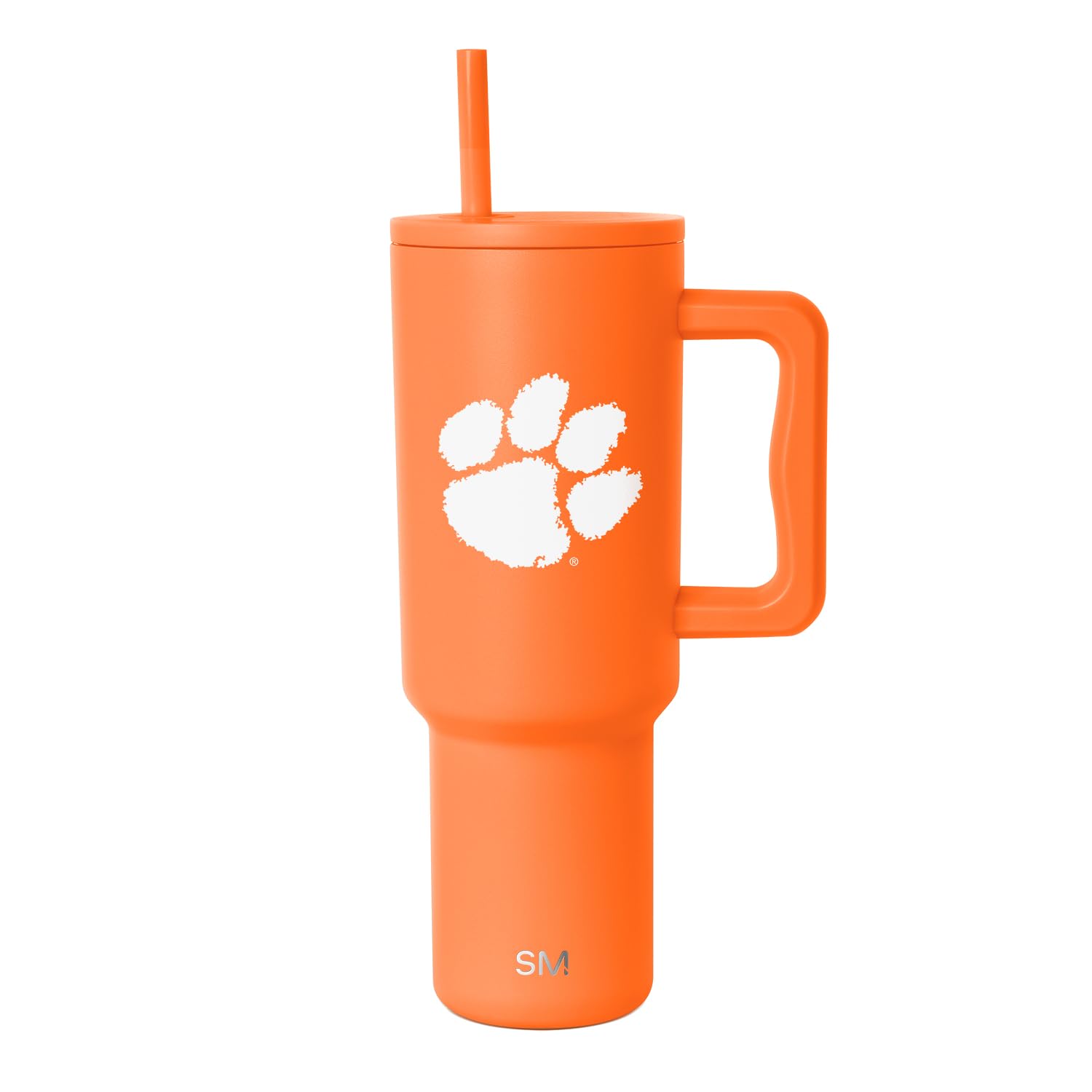 Simple Modern Clemson Tigers Tumbler with Handle | 40oz | Trek Officially Licensed Tumbler, Travel Mug | Insulated Water Bottle, Stainless Steel Cup | Clemson University