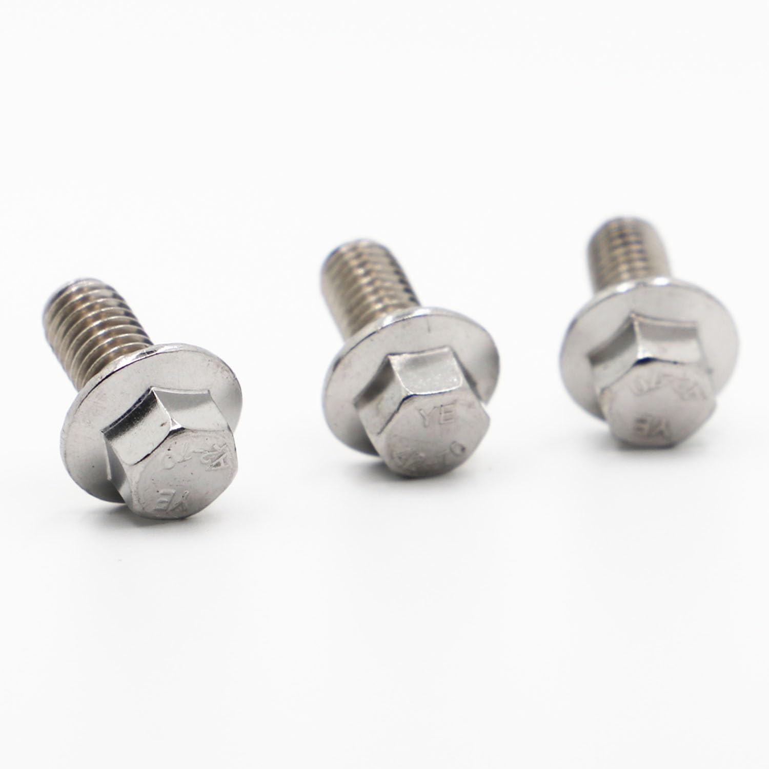Tornillo autorroscante M5 M6 M8 M10 M12 304 A2-70 de acero inoxidable con dientes hexagonales GB5787 (1-10 piezas) Tornillo de cubierta (40 mm, M6 10 piezas)