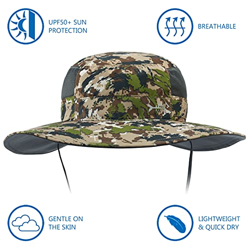 Image of BASSDASH UPF 50+ Sun Fishing Hat Water Resistant with Detachable Neck Flap