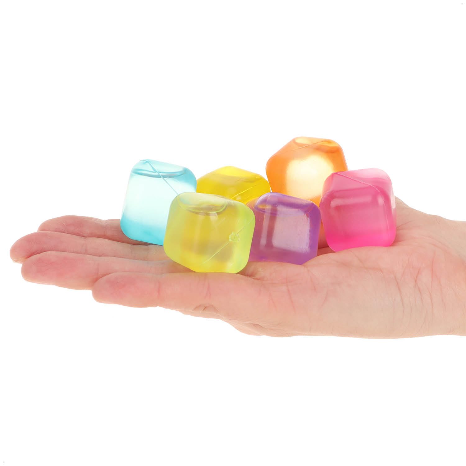 COM-FOUR® 120 Cubitos de Hielo Reutilizables Colores para Fiestas Refrescar Bebidas