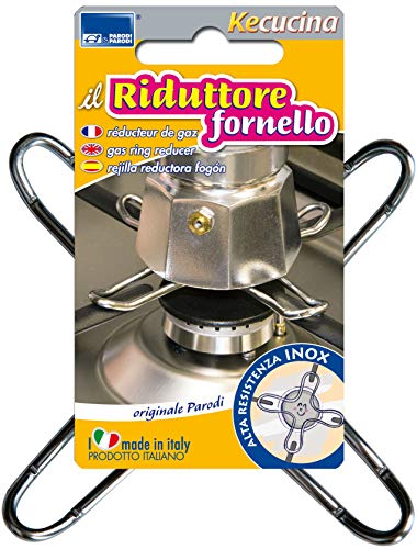 Parodi&Parodi 613 Réducteur universel en acier inoxydable résistant à la chaleur, adaptable à chaque gaz, réduction pour cuisinière 100% italien