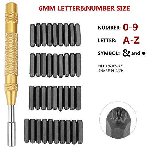 image for OCR 38PCS 4mm Auto Punching Tool Steel Metal Number Capital Letter Sta
